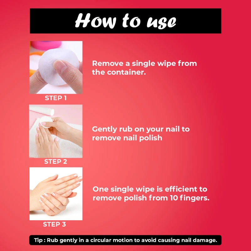 Insight Cosmetics Nail Polish Remover Wipes, Strawberry-4.webp